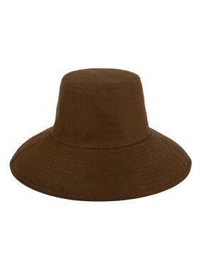 Lack Of Color Wide Brim Sun Hat in Dark Brown with Chin Ties
